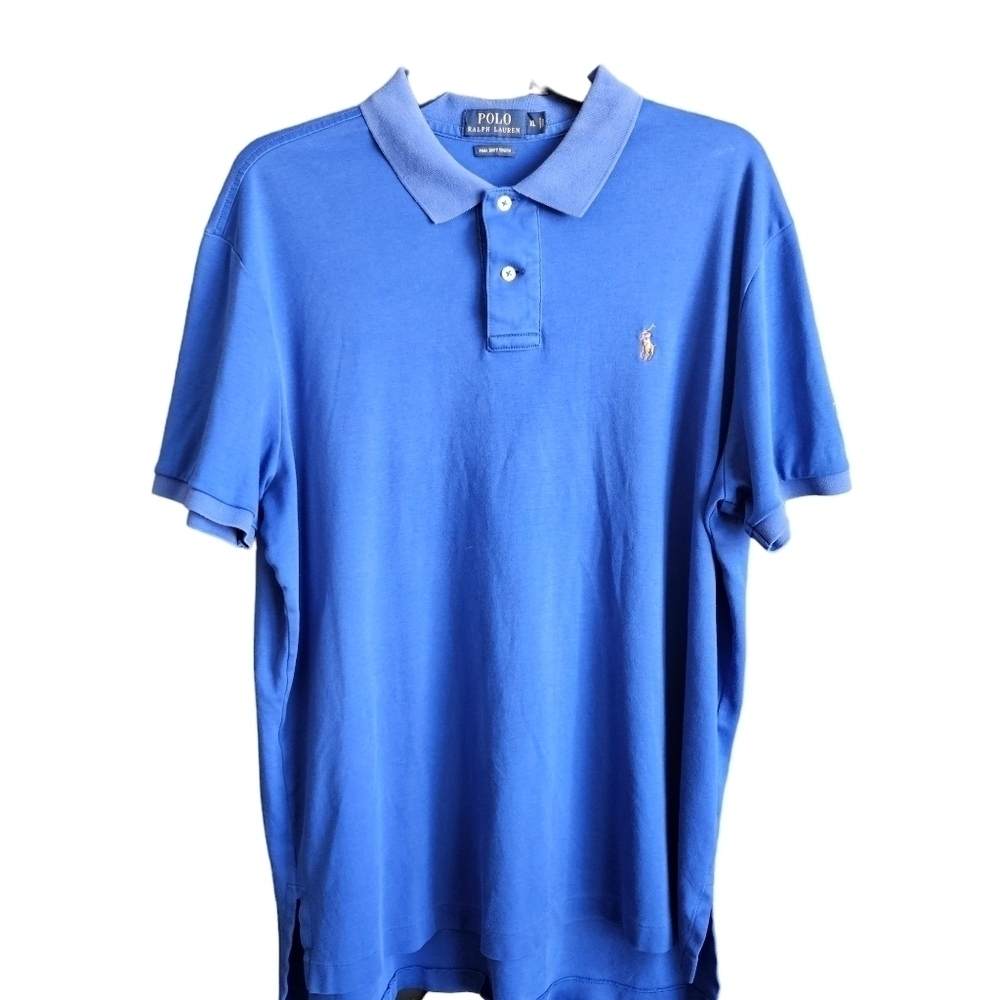 Polo Ralph Lauren‎ Men's Blue Pima Cotton Polo Sz XL